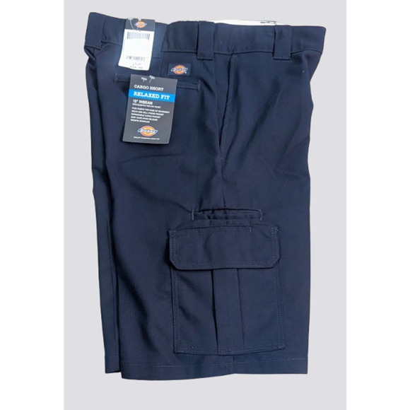 New Mens DICKIES Navy Blue Flex Relaxed Fit 13" Cargo Work Shorts Size 40 - Picture 6 of 7